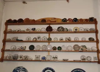 Antiguo Platero expositor madera 4 baldas