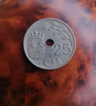 Moneda 25 Cts 1937 España Año Triunfal