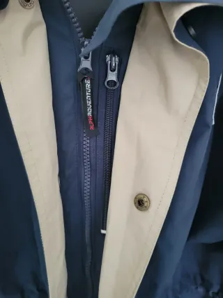 Cortavientos Hombre Talla XL Azul Beige