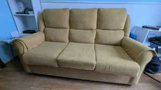 Sofá 3 plazas color mostaza