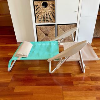 Silla plegable baja y tumbona