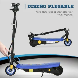 Patinete Eléctrico Infantil plegable faro led