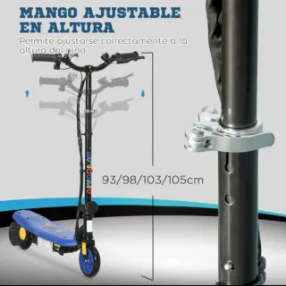 Patinete Eléctrico Infantil plegable faro led