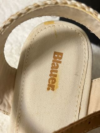 Sandali Blauer Zeppa Beige/Marrone Tg 38