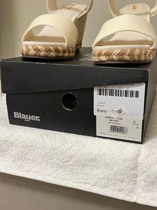 Sandali Blauer Zeppa Beige/Marrone Tg 38