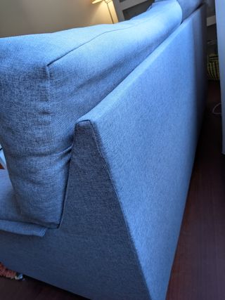 Sofá 2 plazas gris tela