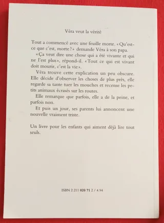 VÉRA VEUT LA  VÉRITE lectura infantil en francés