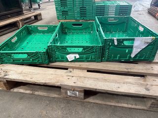 Cajas de plástico plegables verdes