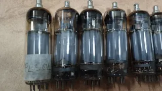 Lotto 7 Valvole PL504 Termoionica Vintage Stock