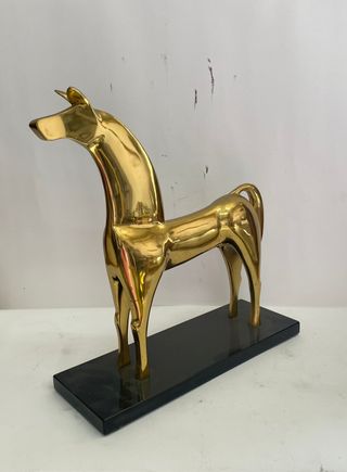 Scultura cavallo in ottone