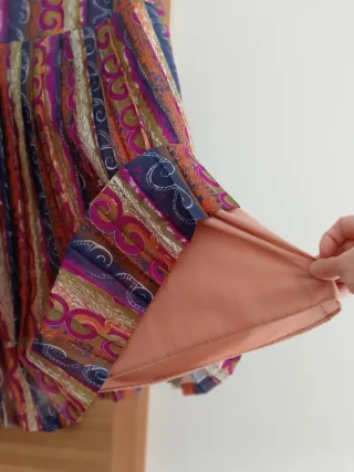 Falda plisada multicolor talla 40/42