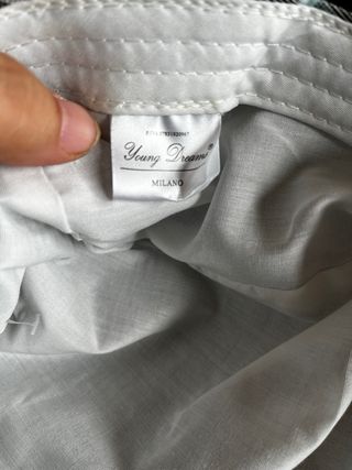 Coppola a quadri con righe azzurre