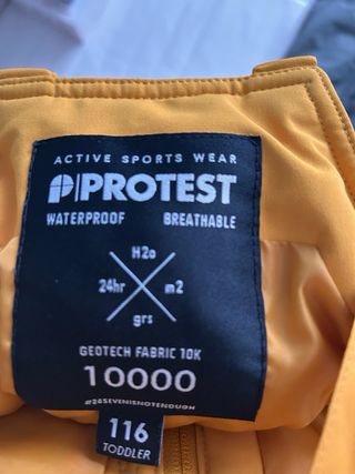 Conjunto esquí niño Protest 116cm