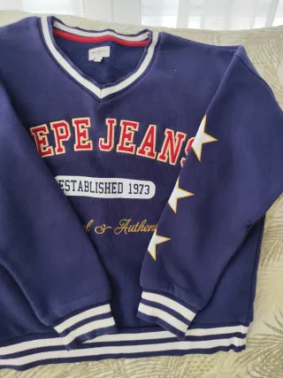 Sudadera Pepe Jeans Azul Talla 10 años.