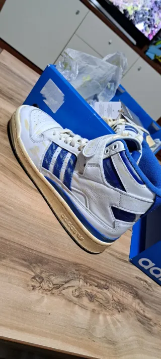 Scarpe Adidas High Top Blu e Bianche