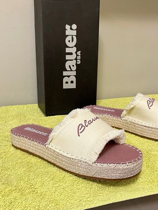 Ciabatte Blauer Beige/Rosa Tg. 39