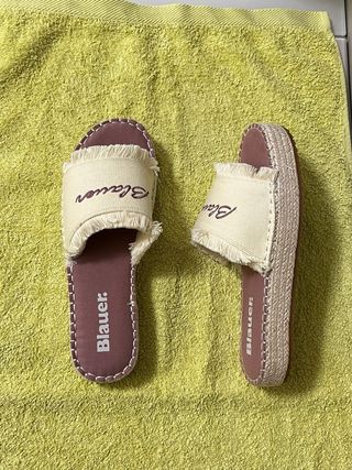 Ciabatte Blauer Beige/Rosa Tg. 39