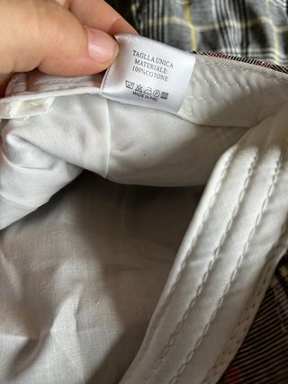 Coppola a quadri grigio rosa