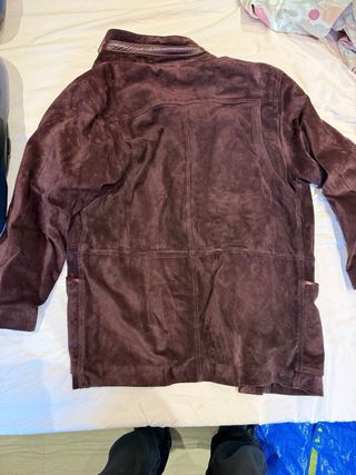 Chaqueta de ante morada