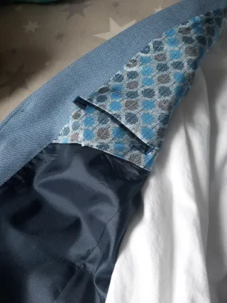 Traje comunión azul y blanco + zapatos Pablosky 35