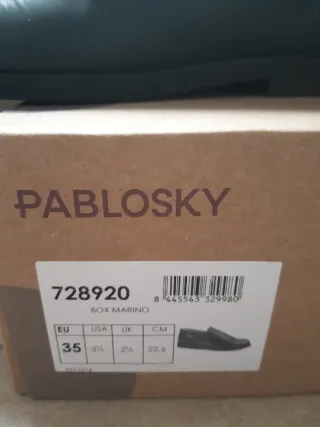 Traje comunión azul y blanco + zapatos Pablosky 35