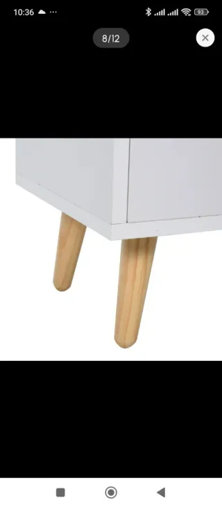 Mesa Auxiliar mesita noche dormitorio nórdico