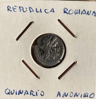 Quinario Romano Plata - Rep. Romana S.I-II ROMA