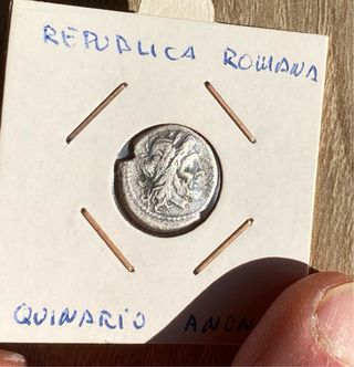 Quinario Romano Plata - Rep. Romana S.I-II ROMA