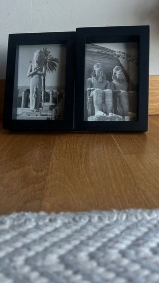 Marco doble fotos negro 10x15 cm