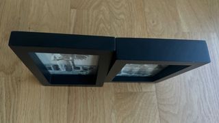 Marco doble fotos negro 10x15 cm