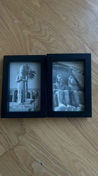 Marco doble fotos negro 10x15 cm