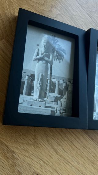 Marco doble fotos negro 10x15 cm