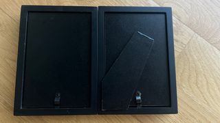 Marco doble fotos negro 10x15 cm