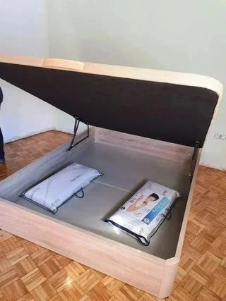 Canape abatible madera, colchones y bases. Oferta