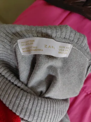 Jersey cuello alto gris zara