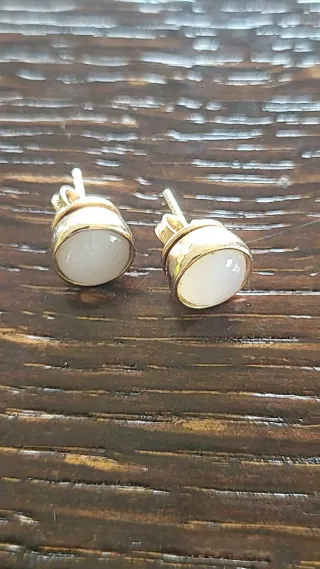 Pendientes Piedra Luna Oro
