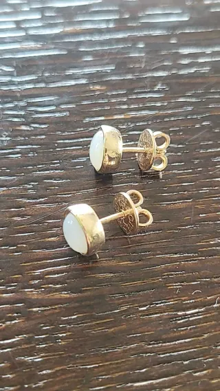 Pendientes Piedra Luna Oro