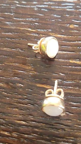 Pendientes Piedra Luna Oro