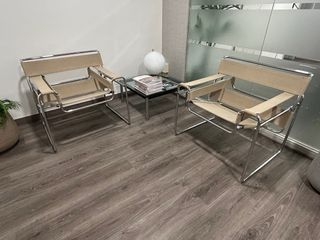 Mesa auxiliar cristal y metal