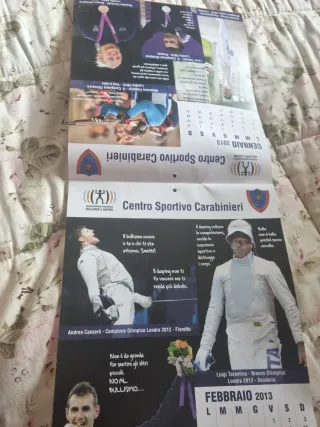 Calendario 2013, campioni