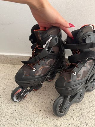 Patines Oxelo Negro y Naranja Talla Ajustable