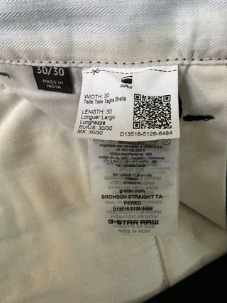Pantalón chino hombre de G-Star Raw (W30/L30)