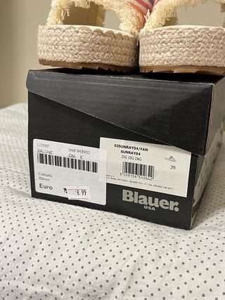 Ciabatte Blauer Beige Multicolor Tg. 39