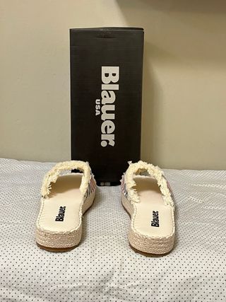 Ciabatte Blauer Beige Multicolor Tg. 39