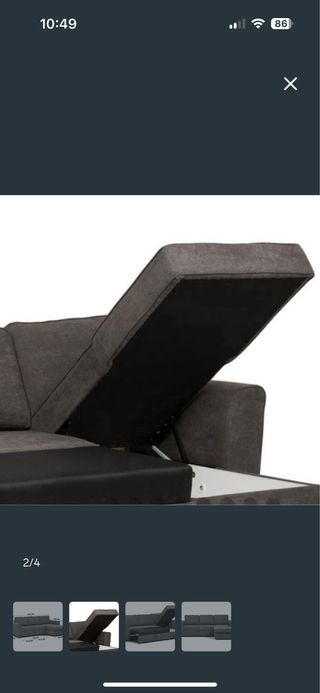 Sofá modular gris y marrón