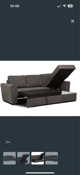 Sofá modular gris y marrón