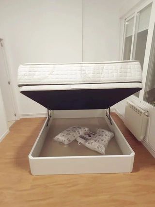 Canape abatible madera, somier, colchón - bases