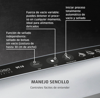 Envasadora al vacío Caso VC10 compacta