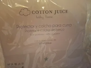 Protector y colcha para cuna Cotton Juice