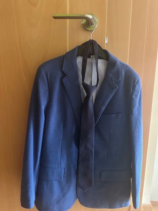 Chaqueta y corbata comunión niño azul (7-8 años)